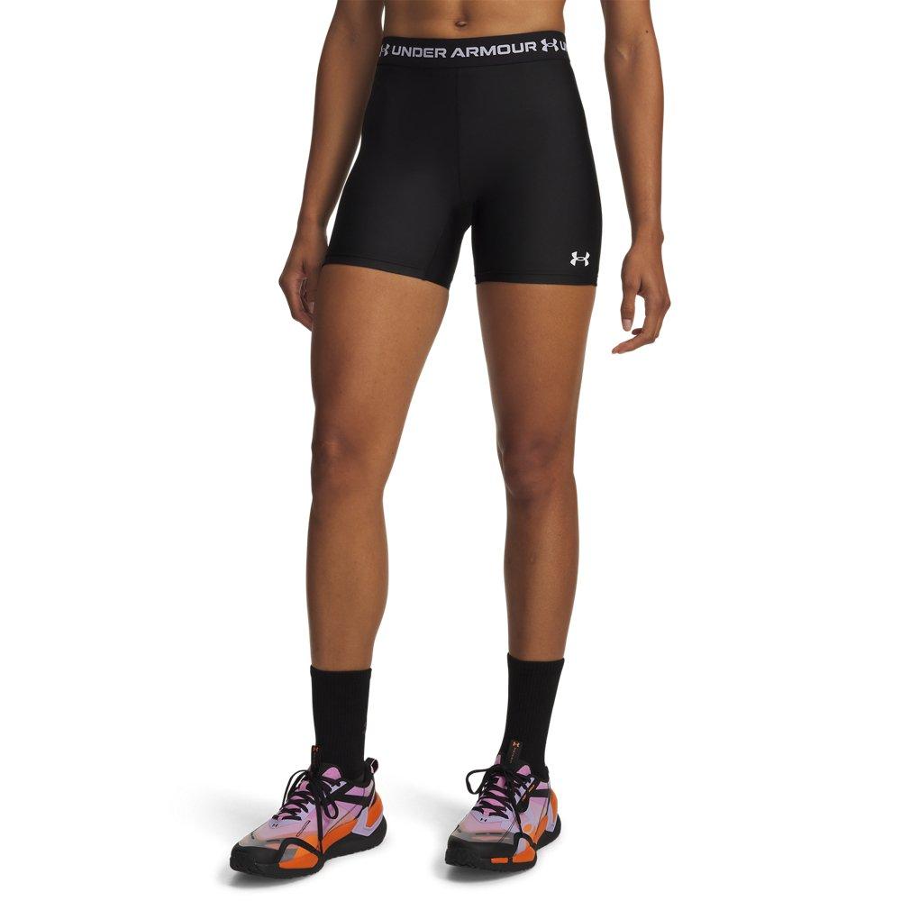 Under Armour Women's HeatGear Middy Shorts - Black/White - BLACK/WHITE